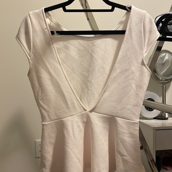 Peplum top off white size L - Picture 2 of 2
